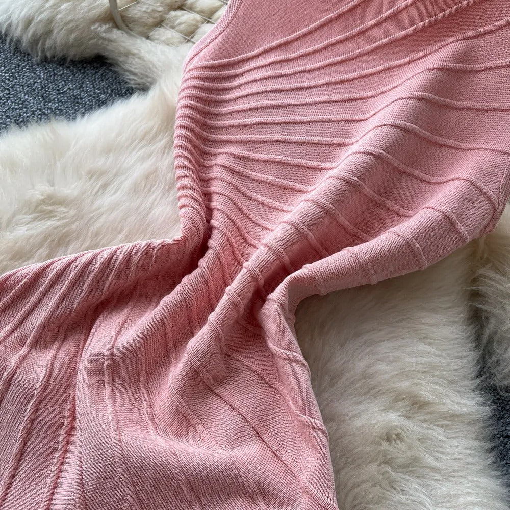 Waist folded A-line long skirt