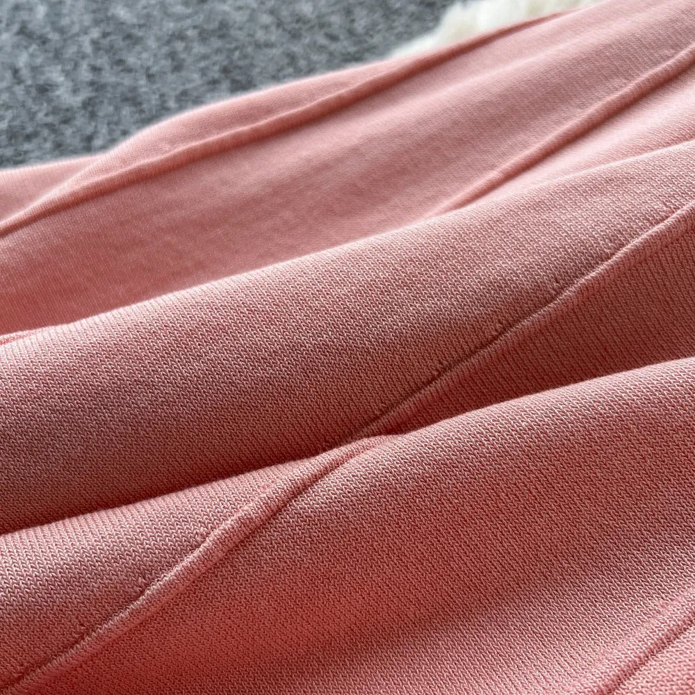 Waist folded A-line long skirt