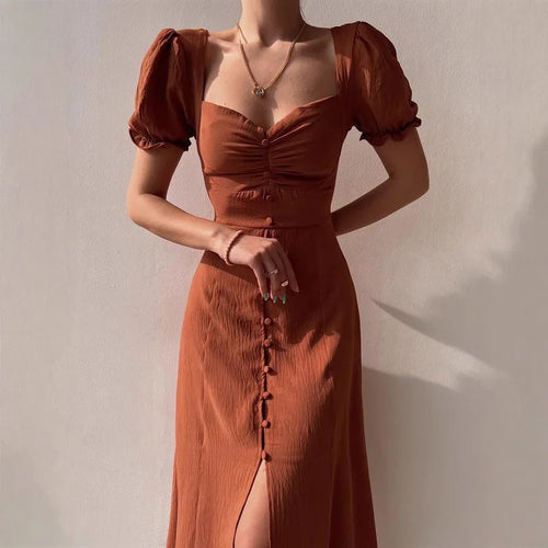 Bubble sleeve tight fitting dress