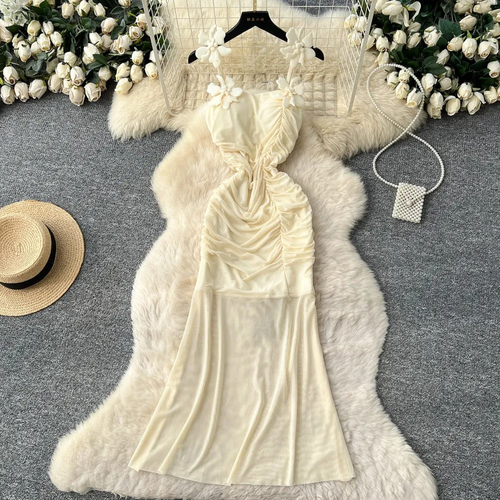 Pure Desire Wind Cream White Long Dress